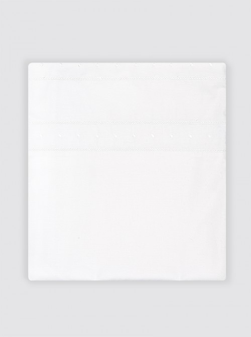 Funda Nórdica Doble Vainica y Bodoques Blancos Cama - 80x165 cm