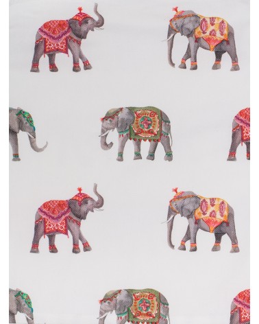 Cambiador con Bolsillos Elefantes Natural estampado