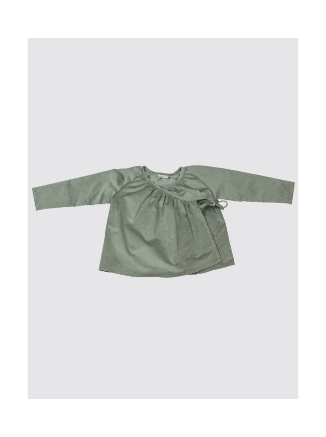 Camisa Cruzada de Pana Verde